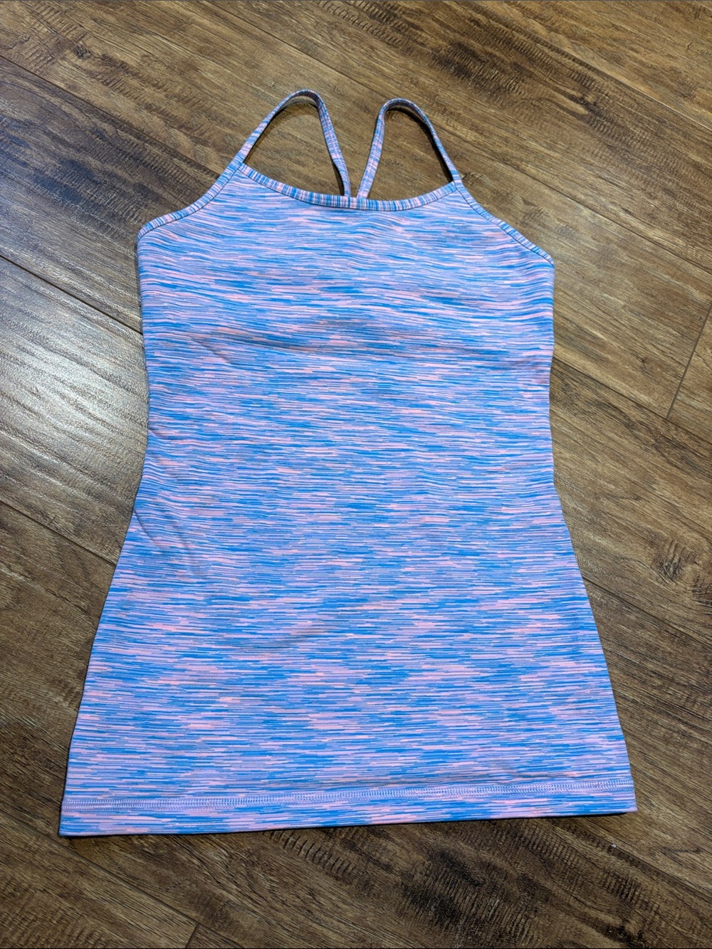 Ivivva Pink and Blue Heathered Girls' power Y Tank Top